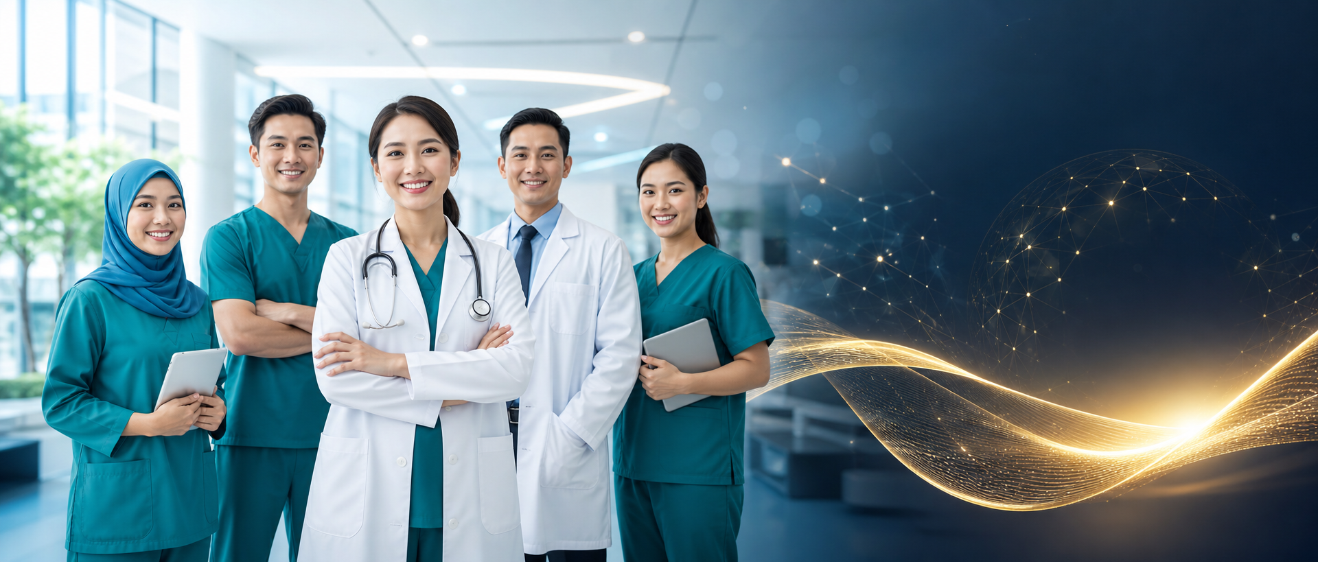 Healthcare professionals representing the official partnership between WH Medicare and Mega888